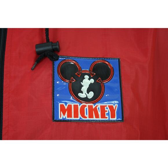 Vintage 80s Disney Mickey Mouse Plastic Patch Lightweight Windbreaker Jacket M - Picture 2 of 5